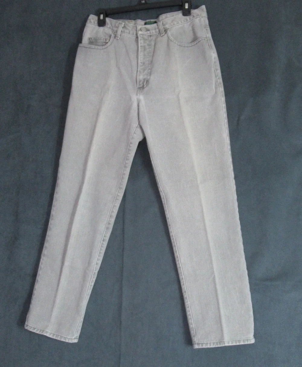 Vintage Guess Jeans Mens Size 34 Gray Green Label Straight Leg Denim 80s 90s USA